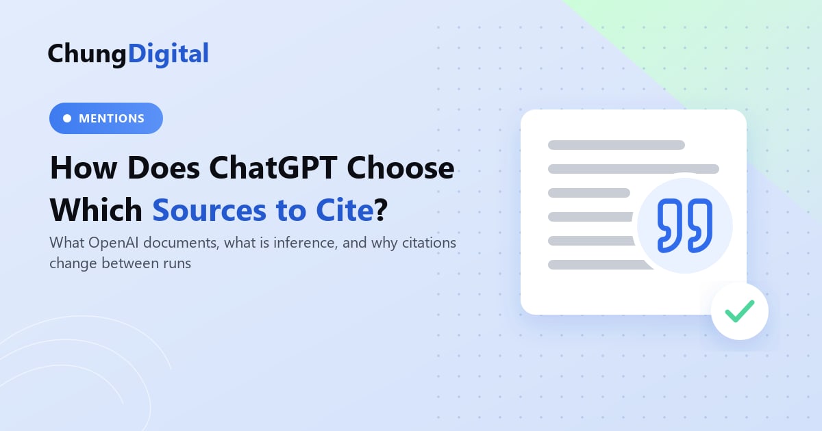 Illustration of a ChatGPT style answer with numbered source citations pulled from web pages, Chung Digital blog