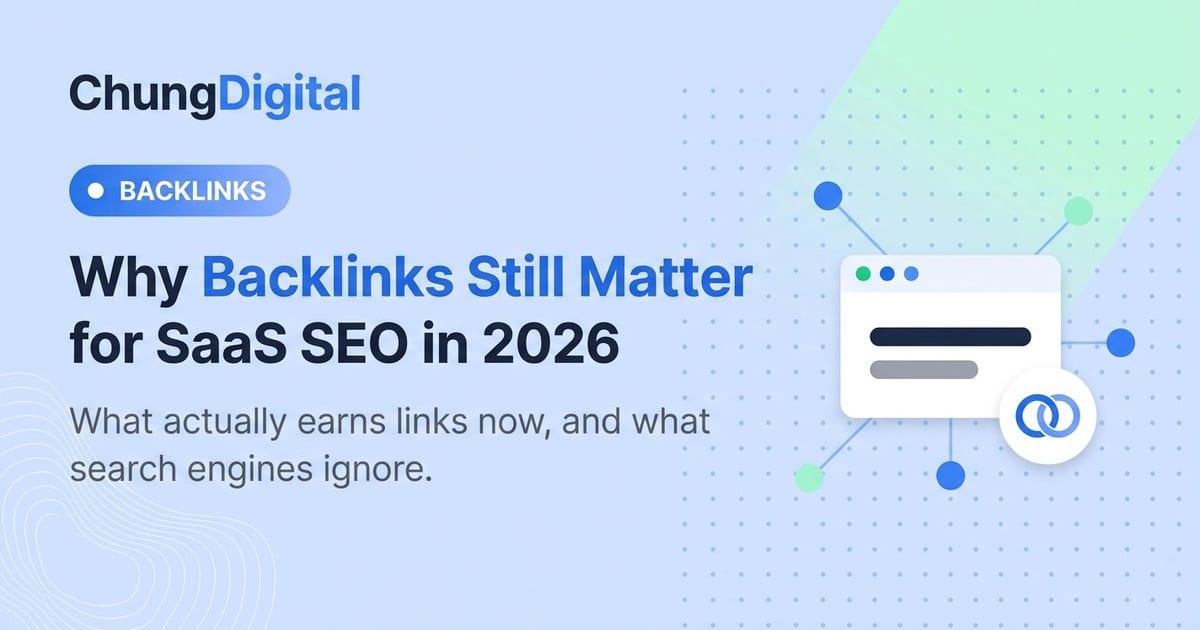 A SaaS website connected to multiple referring domains through backlinks